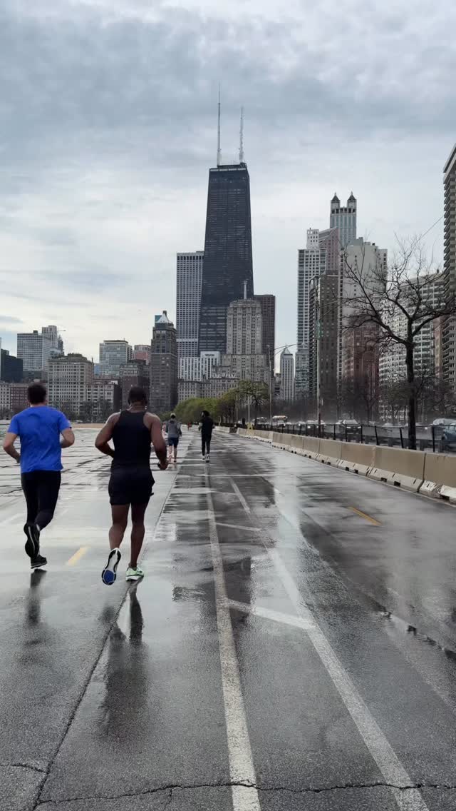 Instagram post by @lucy_edwards7 for Nike. Caption reads: Come with me to the Nike Run Club in Chicago @nike....