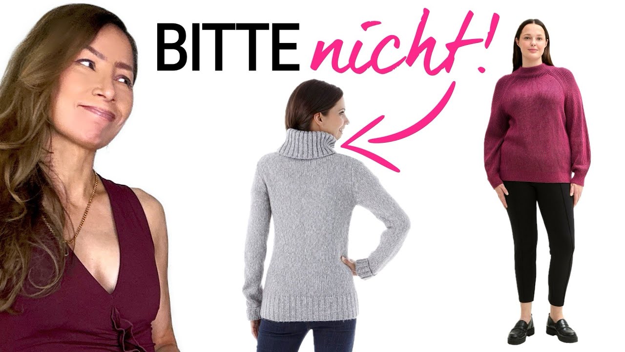 YouTube post by @natashagibsongermany for Klarna. Caption reads: Anyone who wears knitwear like this unfortunately....