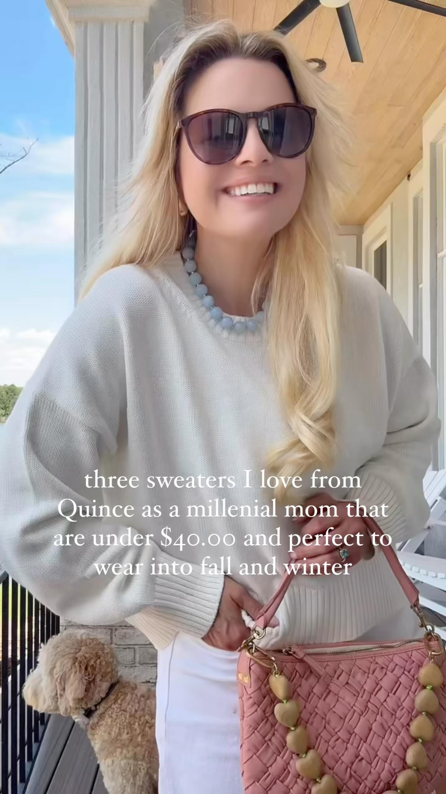 Instagram post by an influencer for Quince. Caption reads: [...] secret I’ve been a big fan of Quince for a....
