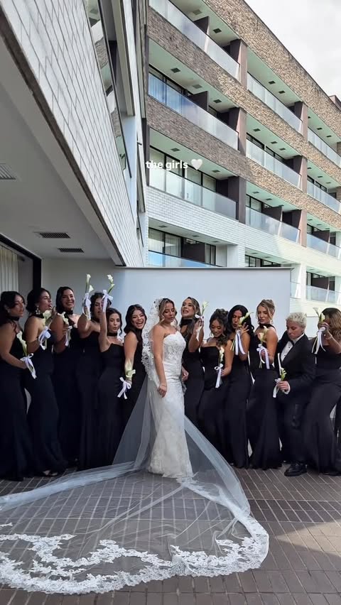 Instagram post by @misslegarda for Azazie. Caption reads: [...] in my life 😌 Bridesmaids dresses by:....