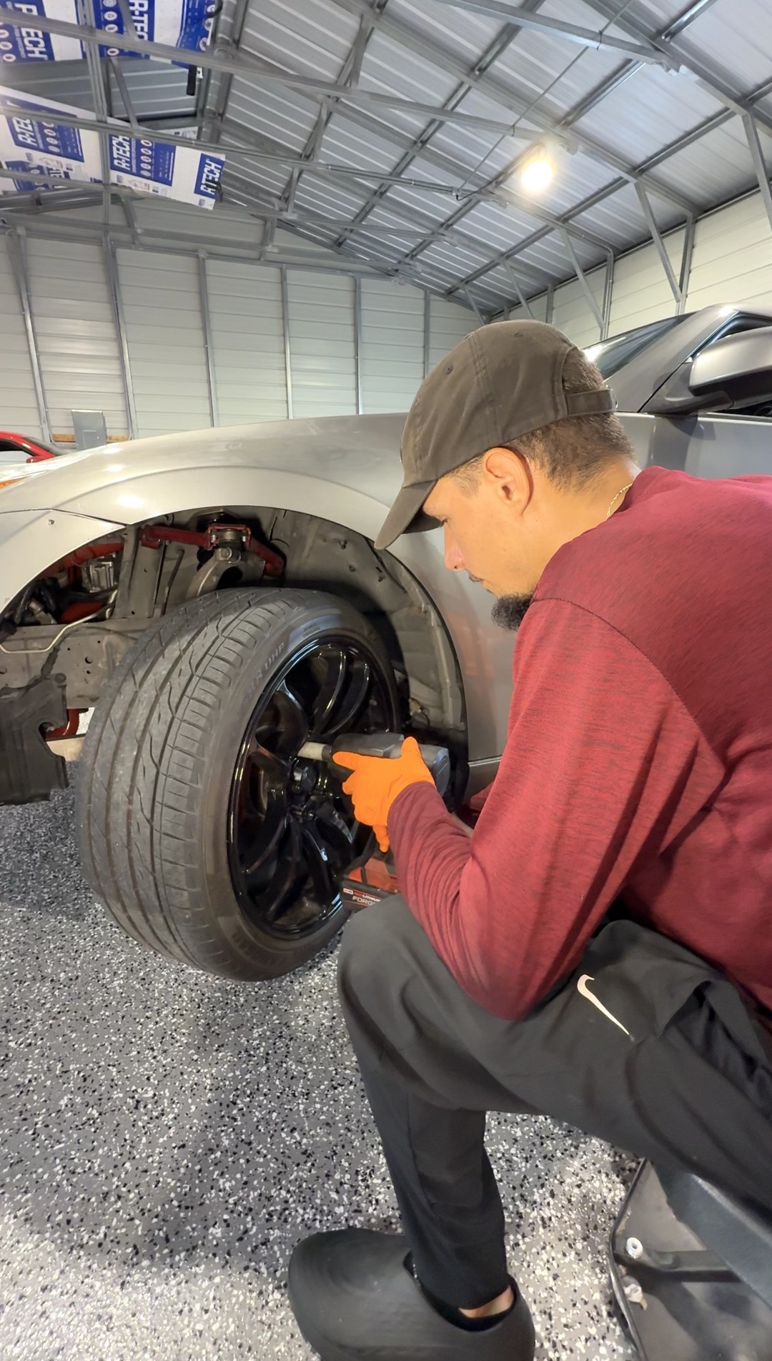 Instagram post by @tylerandthaliag for eBay Motors. Caption reads: POV: Your car is due for new brakes 👀 Ty gives us....