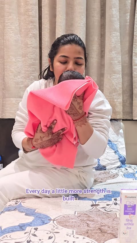 Instagram post by @appyshah85 for Himalaya Babycare. Caption reads: #ad #paidpartnership Himlaya baby massage oil with....