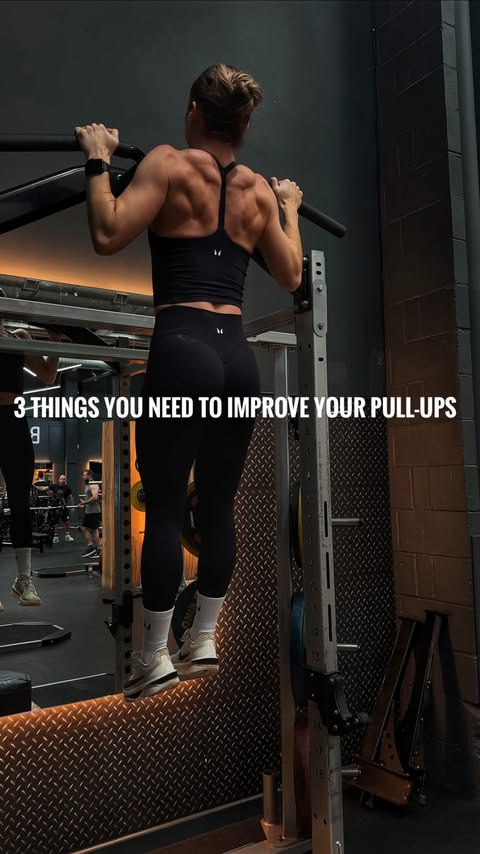Instagram post by @trainwith.emma_ for Myprotein. Caption reads: [...] towards your first pull-up. Wearing....