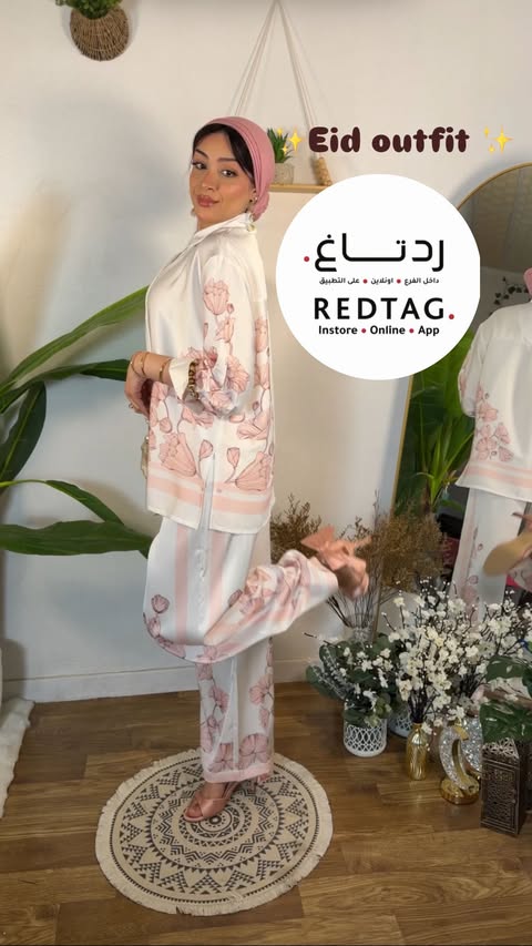 Instagram post by @omnya.elmasry_83 for REDTAG. Caption reads: Eid style made effortless ✨ @redtagfashion....