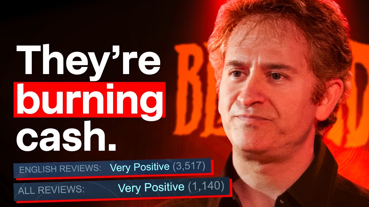YouTube post by @BellularNews for IGN. Caption reads: Even Blizzard's Founder Can't Survive.