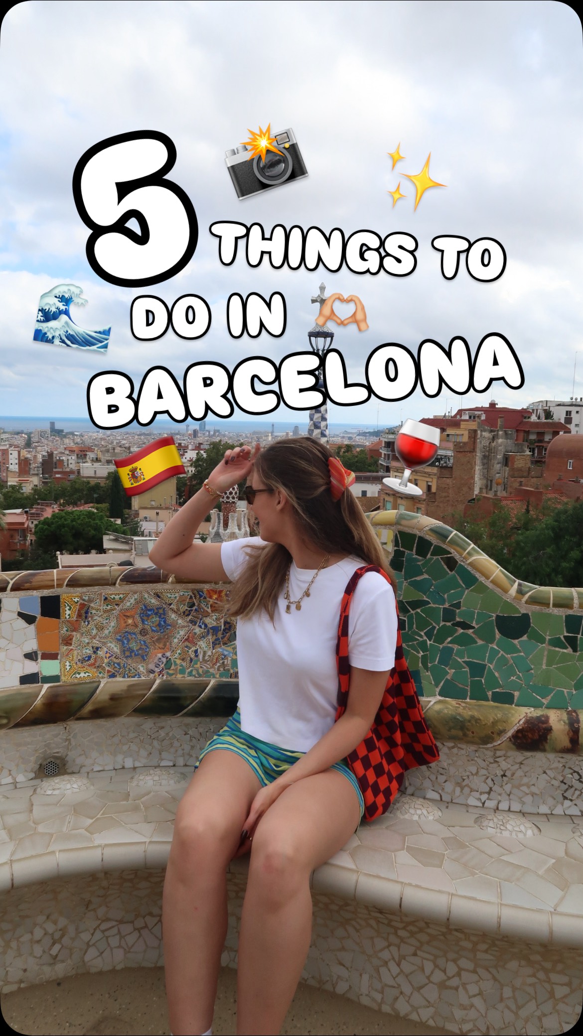 Instagram post by @emmakatehalltravels for Skyscanner. Caption reads: Ad | 5 non-negotiable things to do in Barcelona....