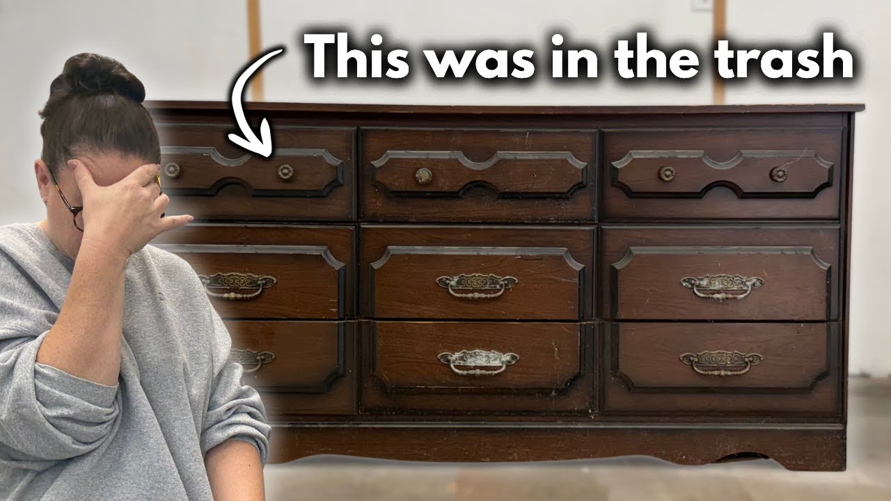 YouTube post by @salvagedbykscott for SurfPrep sanding. Caption reads: I Rescued This Roadside Dresser | You Won’t....
