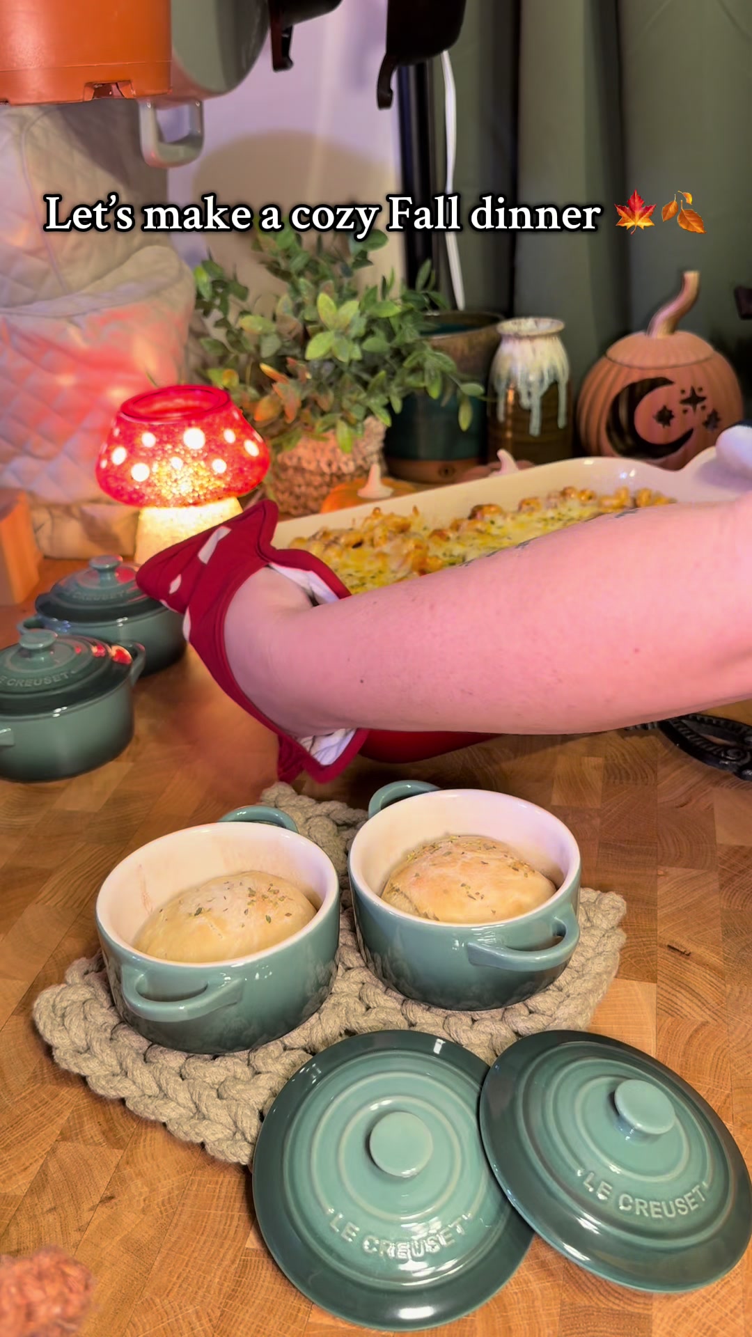 TikTok post by @travelinmace for Le Creuset. Caption reads: [...] to feel whole. With some wonderful @Le....