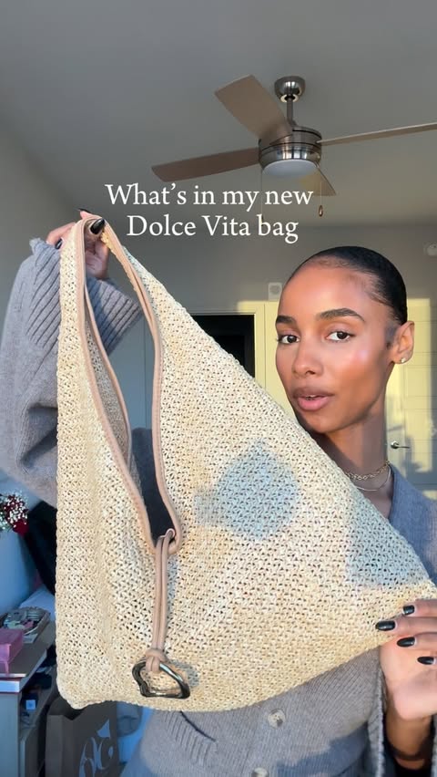 Instagram post by @allanahjoi for Dolce Vita. Caption reads: New Vacay bag alert!! @dolcevita I’m going on....