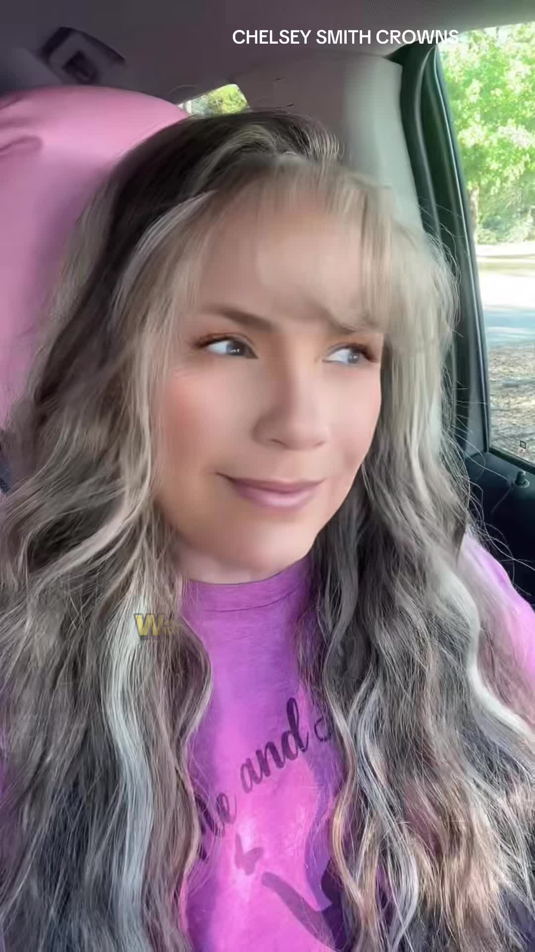 TikTok post by @kellijones32 for Chelsey Smith Cosmetics. Caption reads: [...] #wigtok #csc #wig #chelseysmithcosmetics....