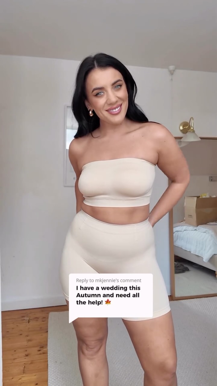 Instagram post by @_meaganwells for Shapermint. Caption reads: Wedding Season isn’t over 💍 So let’s spill the....