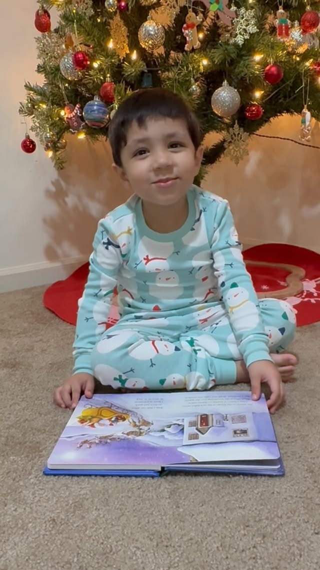 Instagram post by @prithvik_n_mommy for Little Hippo Books. Caption reads: [...] Night Before Christmas” is from....