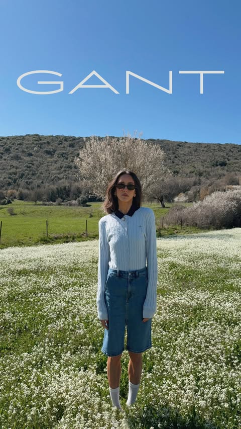 Instagram post by @helenrico for GANT. Caption reads: Not made to blend in 🌻 @gant #gant #ad.