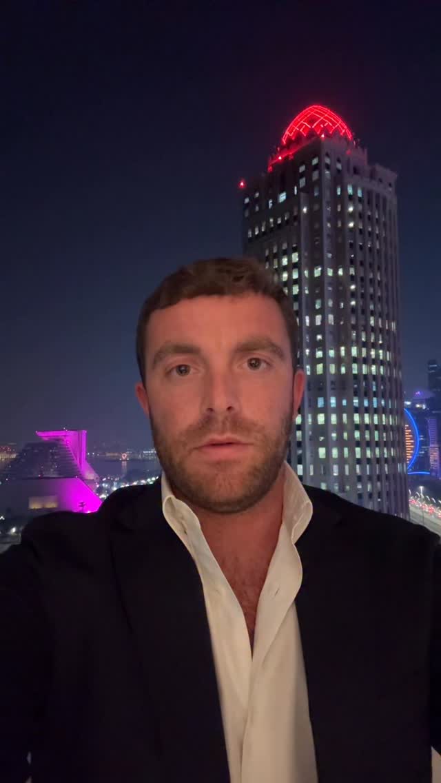 Instagram post by @fabriziorom for Visit Qatar. Caption reads: World-Class events confirmed starting with UFC,....