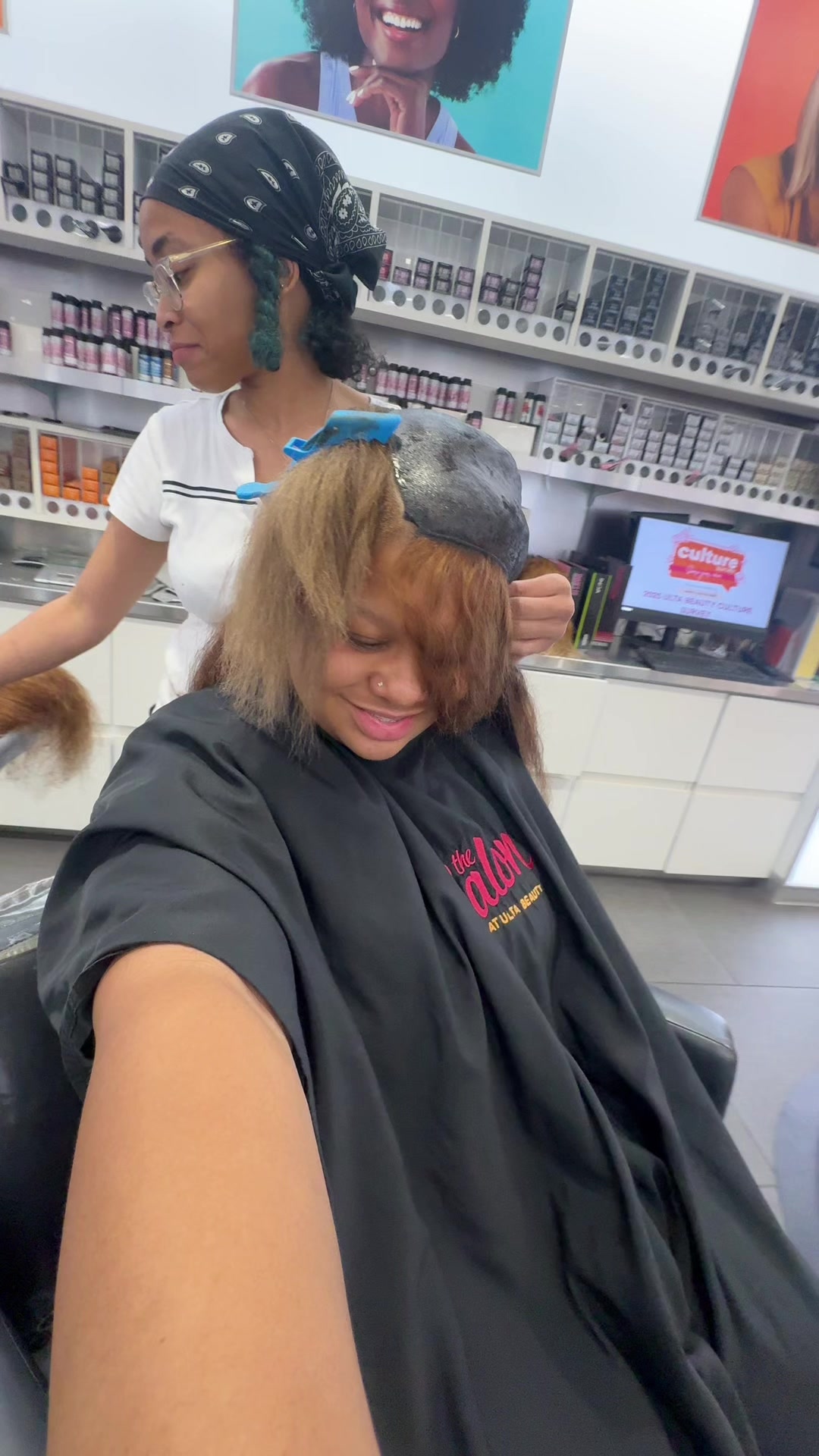 TikTok post by @mayanaandjarrell for Ashinehair. Caption reads: Bundles from @Ashinehair US #foryou #hair #bundles....