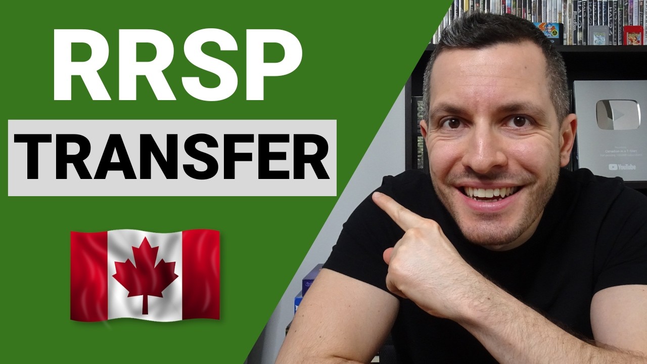 YouTube post by @CanadianTShirt for Questrade. Caption reads: [...] for an RRSP Transfer using Questrade, my....