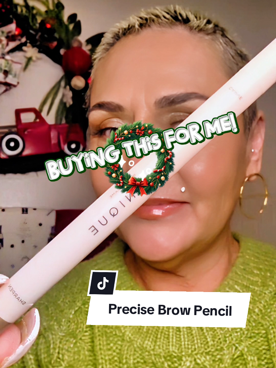 TikTok post by @k_maravilla for Dominique Cosmetics. Caption reads: [...] perfect brows this season! 🎄 @Dominique....
