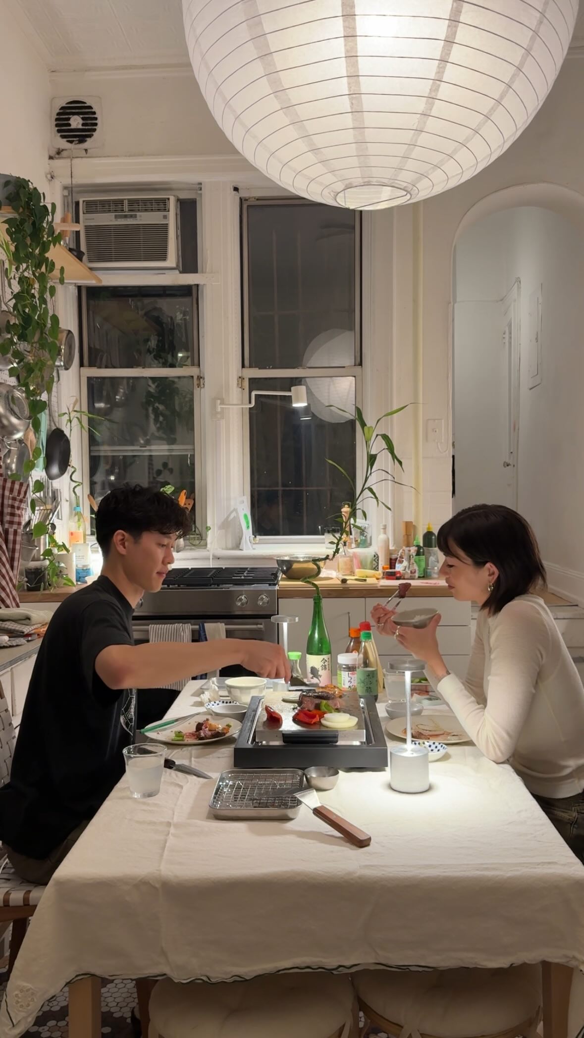 Instagram post by @cabagges.world for BALMUDA. Caption reads: A new kind of date night at home with The....