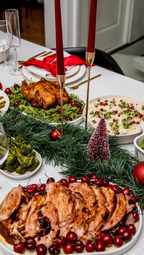 Instagram post by @meals_with_mash_ for Pick n Pay. Caption reads: [...] table using my festive favourites from....