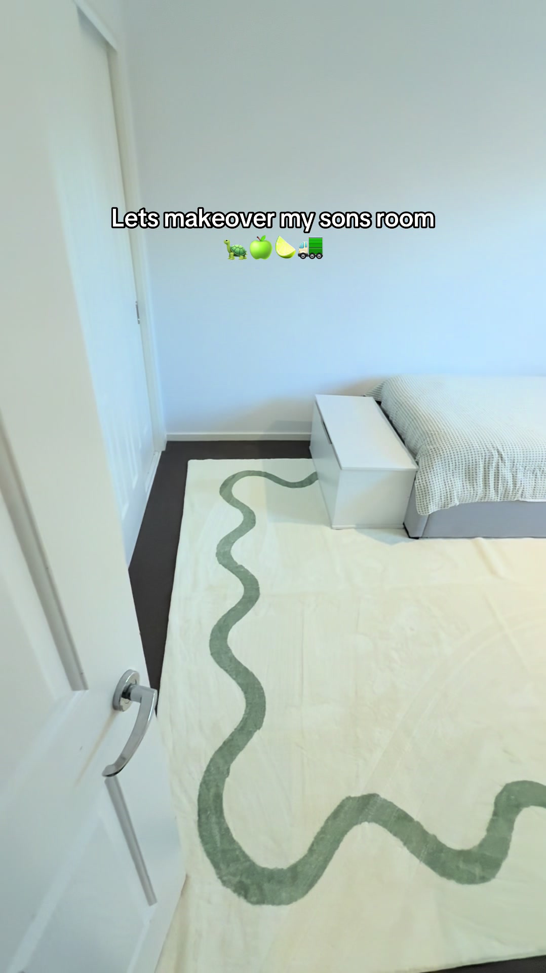 TikTok post by @ellielovitt for Miss Amara. Caption reads: I’m obsessed 🚛🐍🥑🐢 @MissAmara #roommakeover....