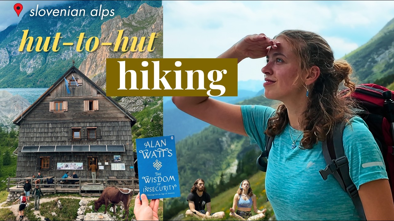 YouTube post by @UnJadedJade for komoot. Caption reads: Nature Girl Diaries: Hut-to-Hut Hike the Slovenian....