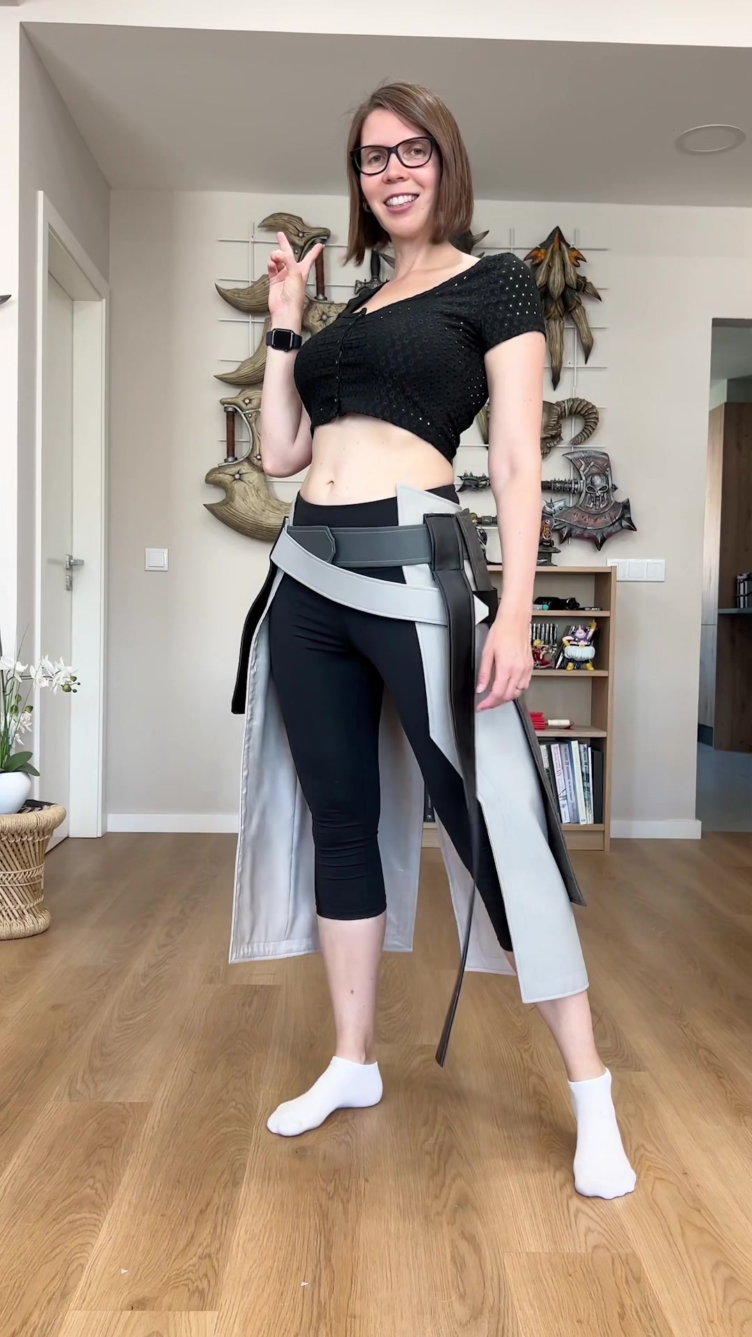 TikTok post by @kamuicosplay for Zenless Zone Zero. Caption reads: [...] have at the end? AD | Download Zenless Zone....