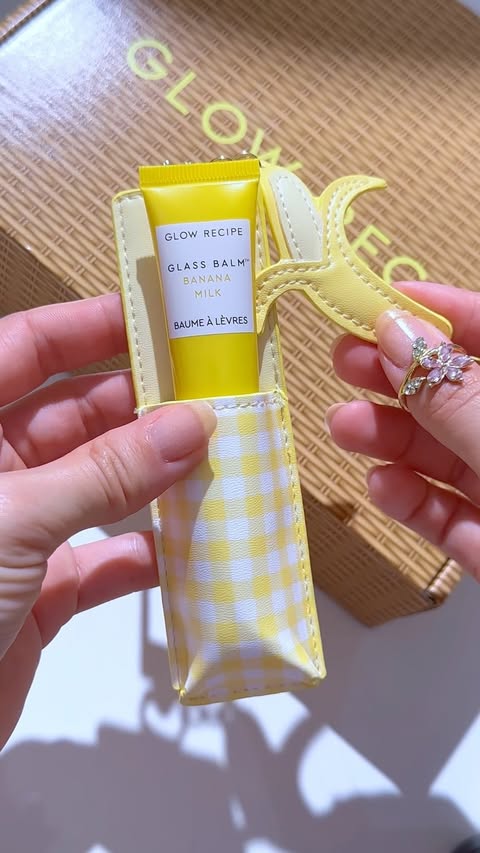 Instagram post by @marinanalha for Glow Recipe. Caption reads: [...] the cutest set of the summer ✨ Get....
