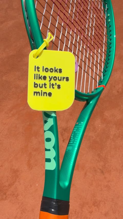 Instagram post by @alessandro.laza for Wilson Tennis. Caption reads: Just to be clear 👀 #wilsontennis.