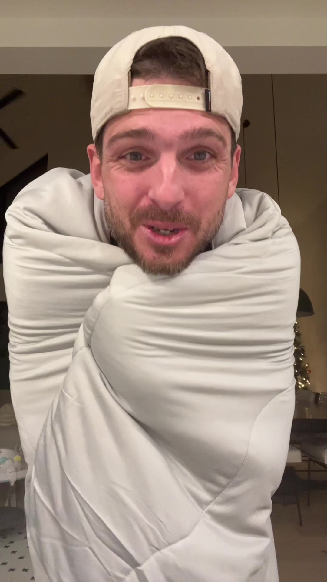 TikTok post by @talantorriero for Ice Blankets. Caption reads: Hot sleeper? @Ice Blankets #sleeping....