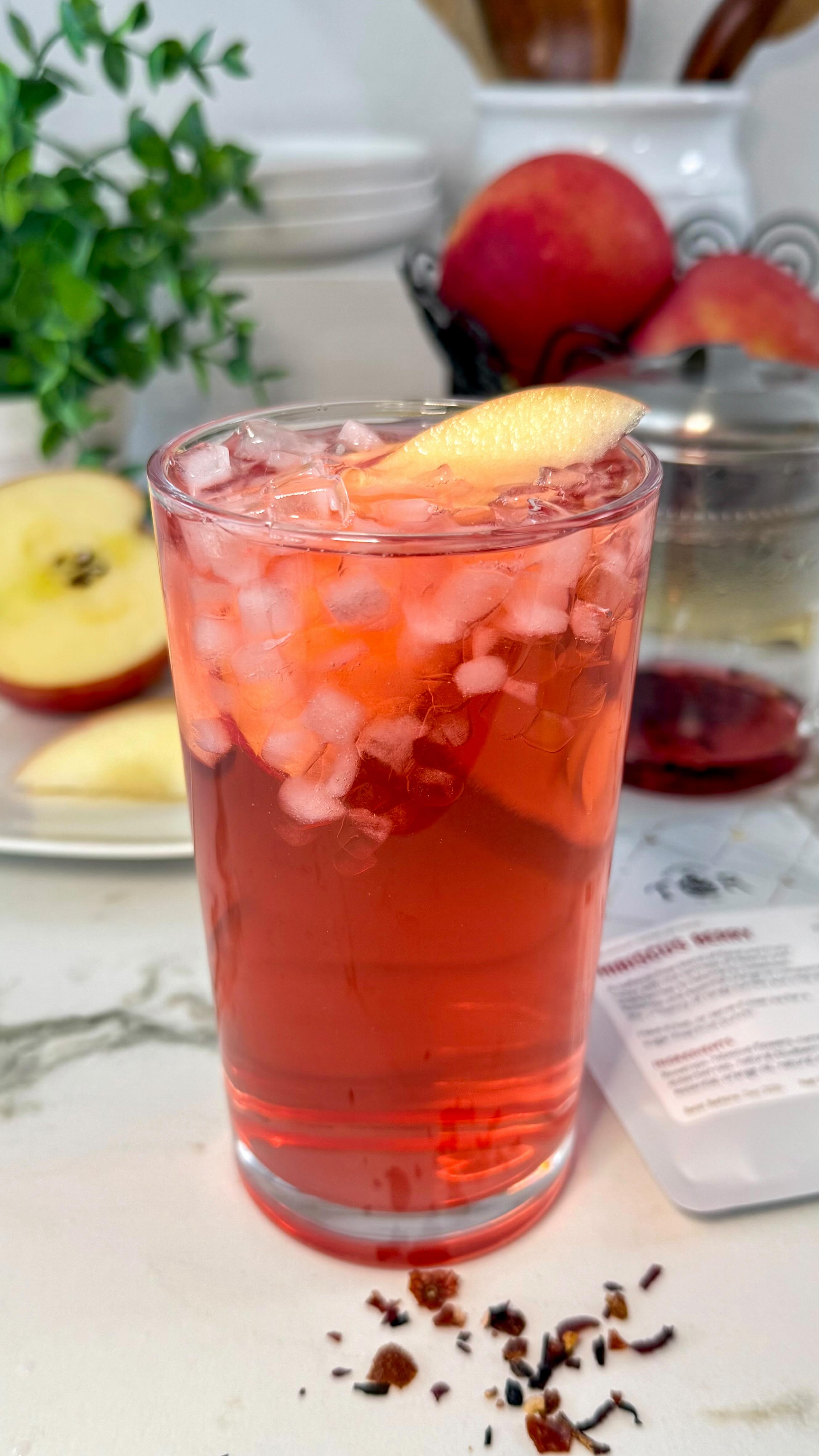 Instagram post by @chewonthistv for Tea Runners. Caption reads: [...] refreshing fruity mocktail! Made with....