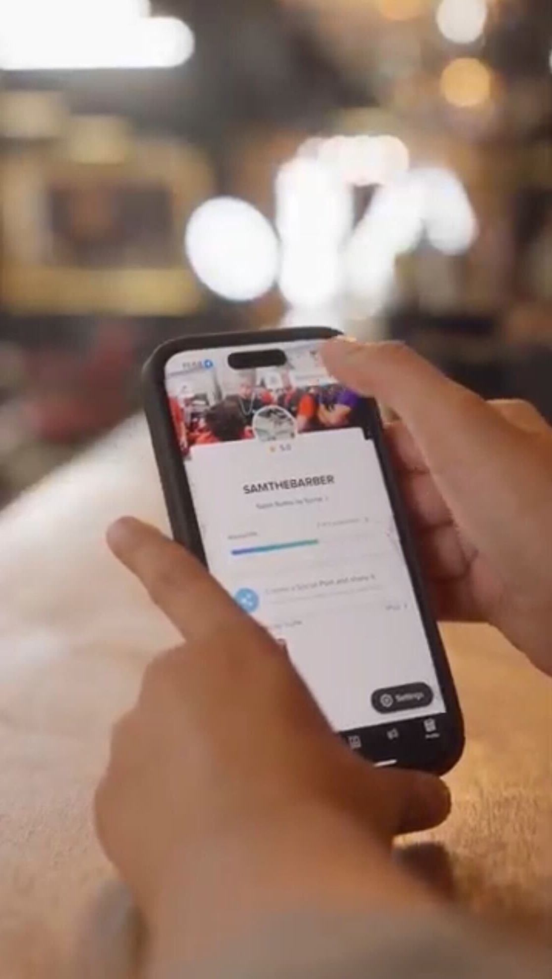 Instagram post by @samthebarber24 for Booksy. Caption reads: Ready to turn your "link in bio" into a money....