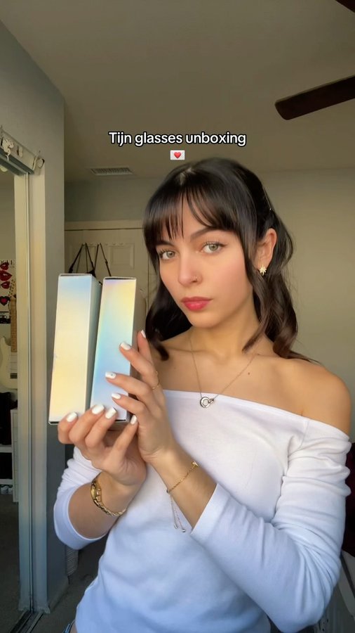 Instagram post by @laila.contt for TIJN Eyewear. Caption reads: Almost broke them but I love me some new glasses....