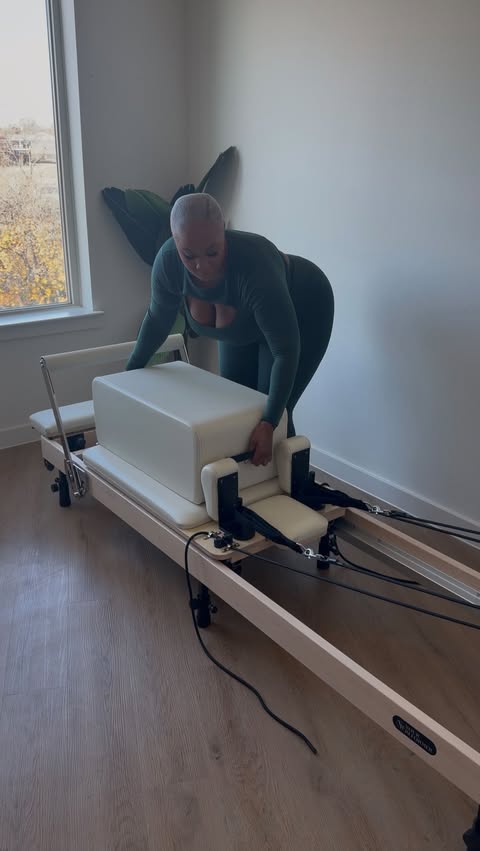 Instagram post by @mskaimichelle for Your Reformer. Caption reads: [...] Big impact. Tap in & reset with....