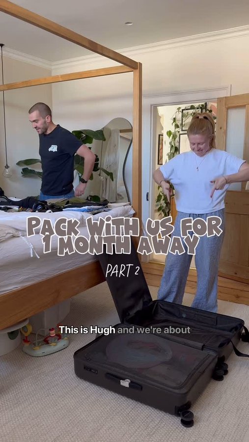 Instagram post by @ourlondonlittlelife for Airback. Caption reads: [...] any reccos? Hughs gadget of a bag is -....