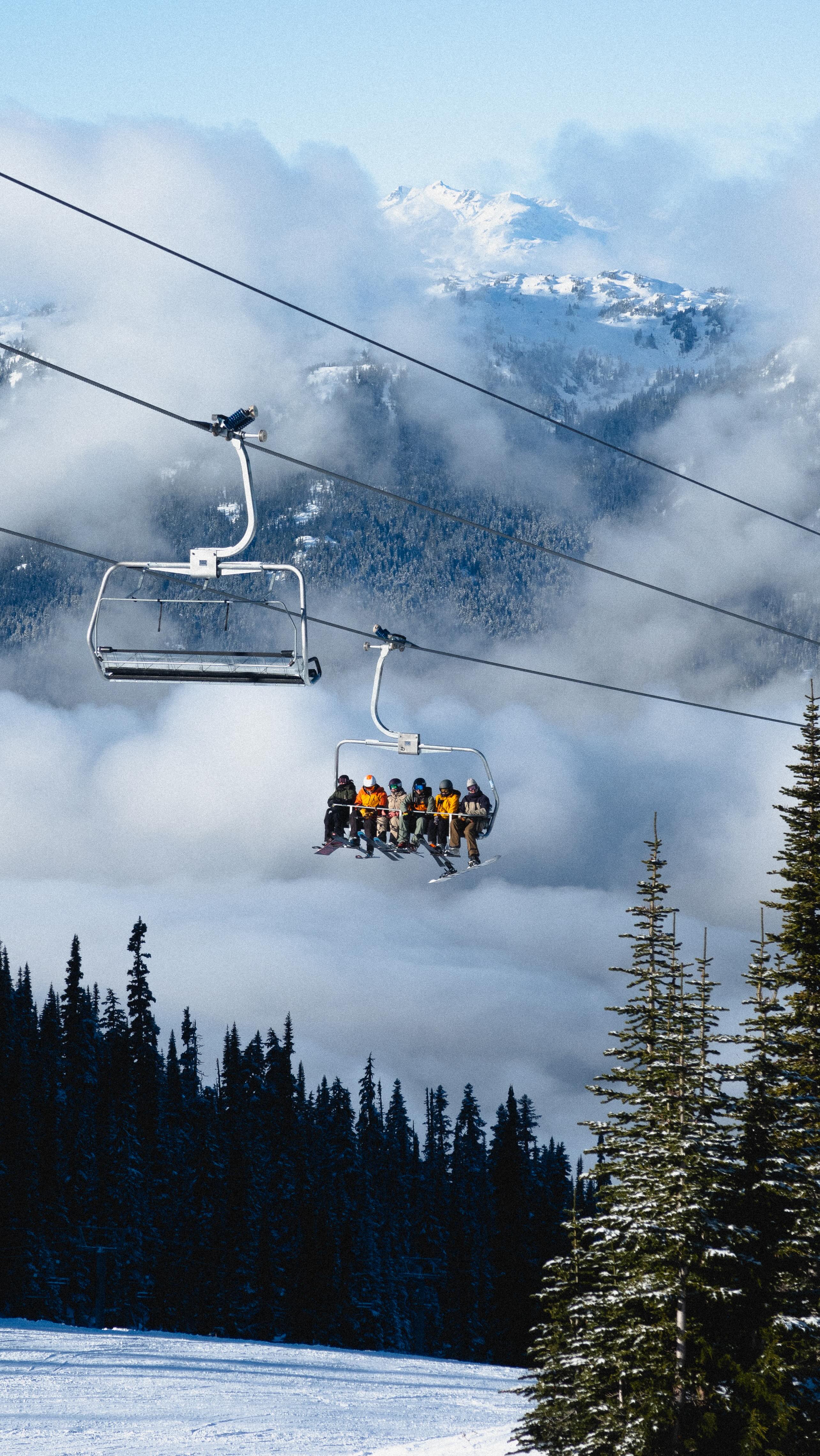 Instagram post by @angelaliggs for Epic Pass. Caption reads: Ski trips made EASY😮‍💨 No more lugging ski gear....