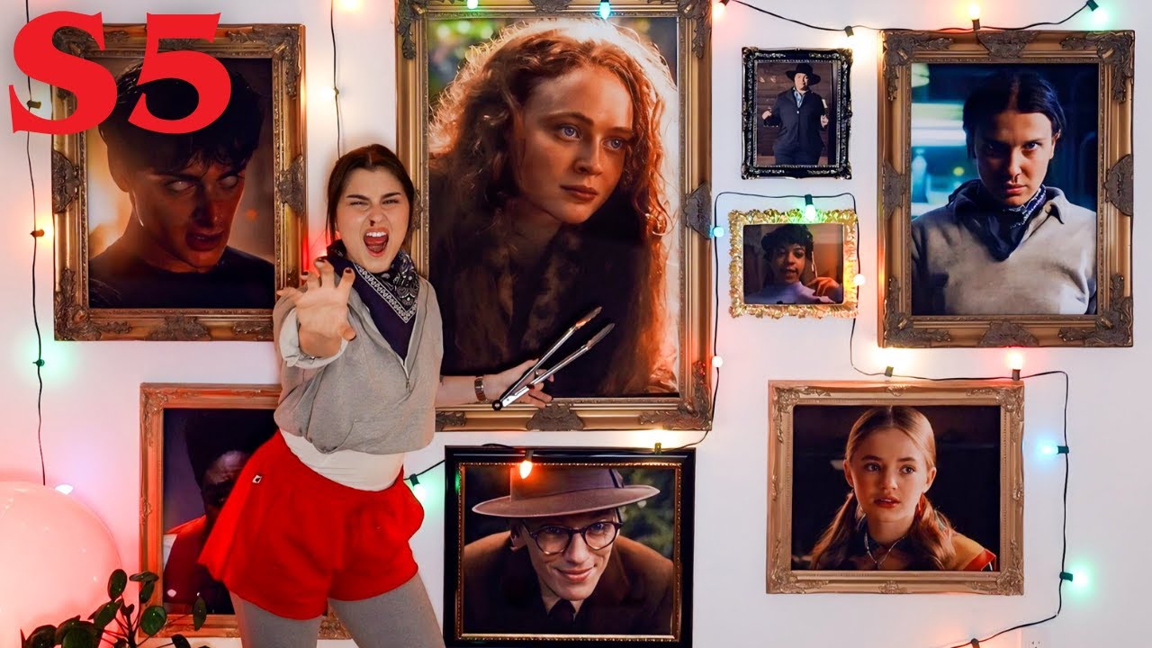 YouTube post by @NicoleRafiee for Depop. Caption reads: chronically online girl explains Stranger Things....