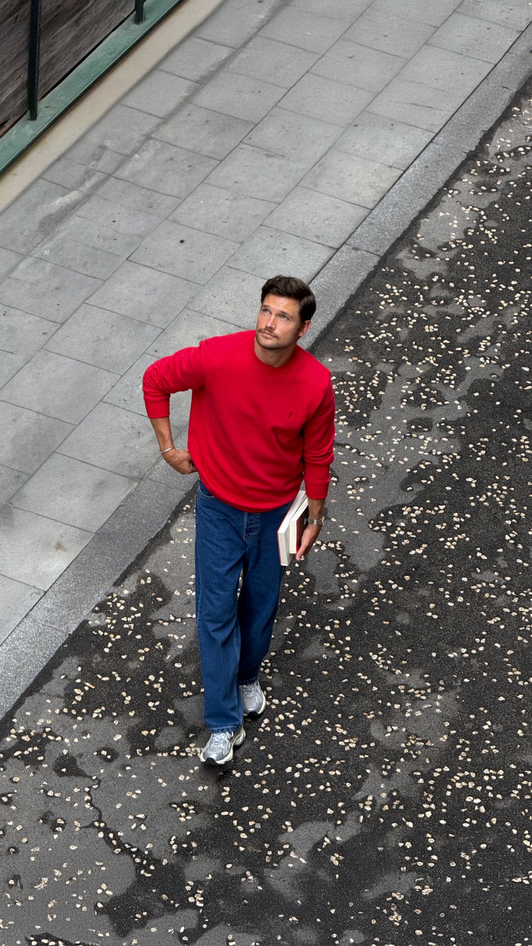 Instagram post by @stefan_pollmann for ARMEDANGELS. Caption reads: 3 easy Go-to-Fits for Autumn @armedangels 
Ad.