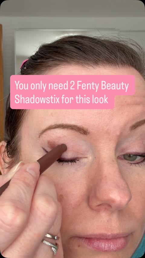 Instagram post by @onebeautygang for FENTY BEAUTY BY RIHANNA. Caption reads: Proof that you don’t need a million products or....