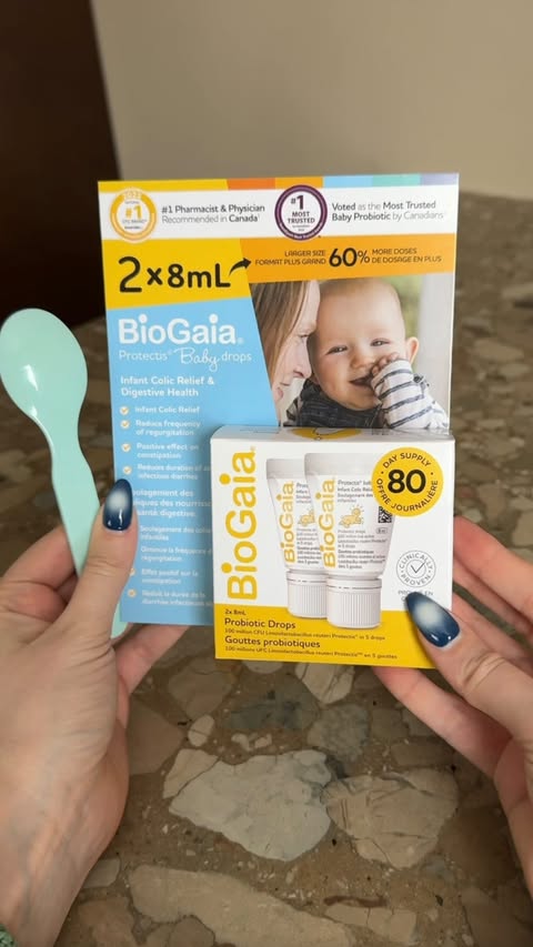 Instagram post by @livingonaloonie for BioGaia. Caption reads: @biogaia.ca is now $10 off at all @costco_canada....