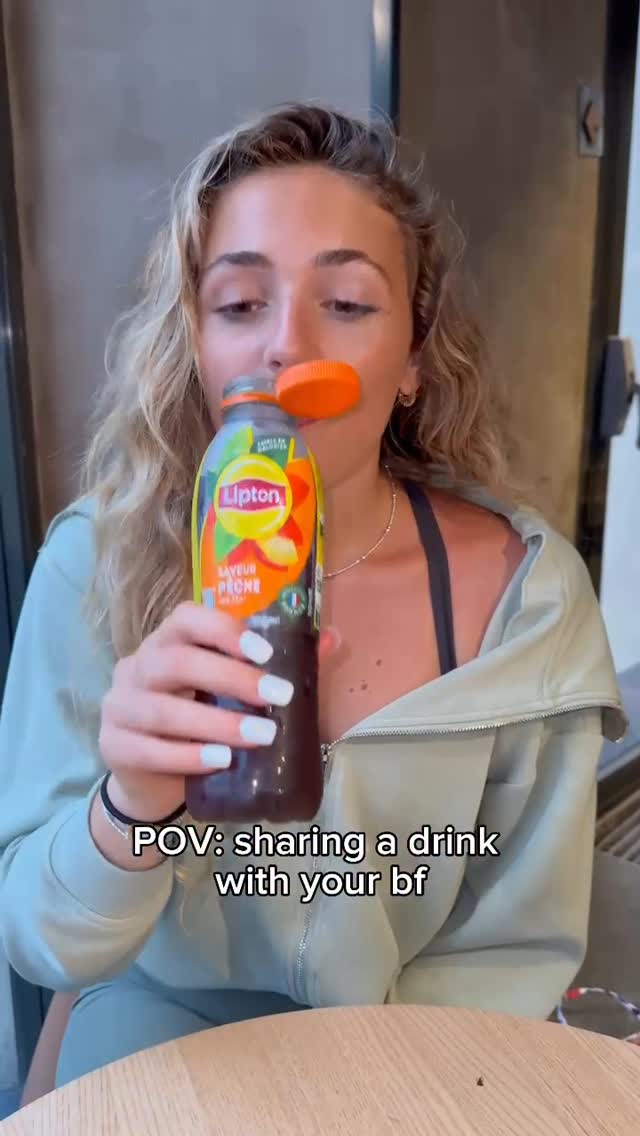 Instagram post by @brimeuxpablo for Lipton Iced Tea. Caption reads: Publicité - Next time, she should be careful....