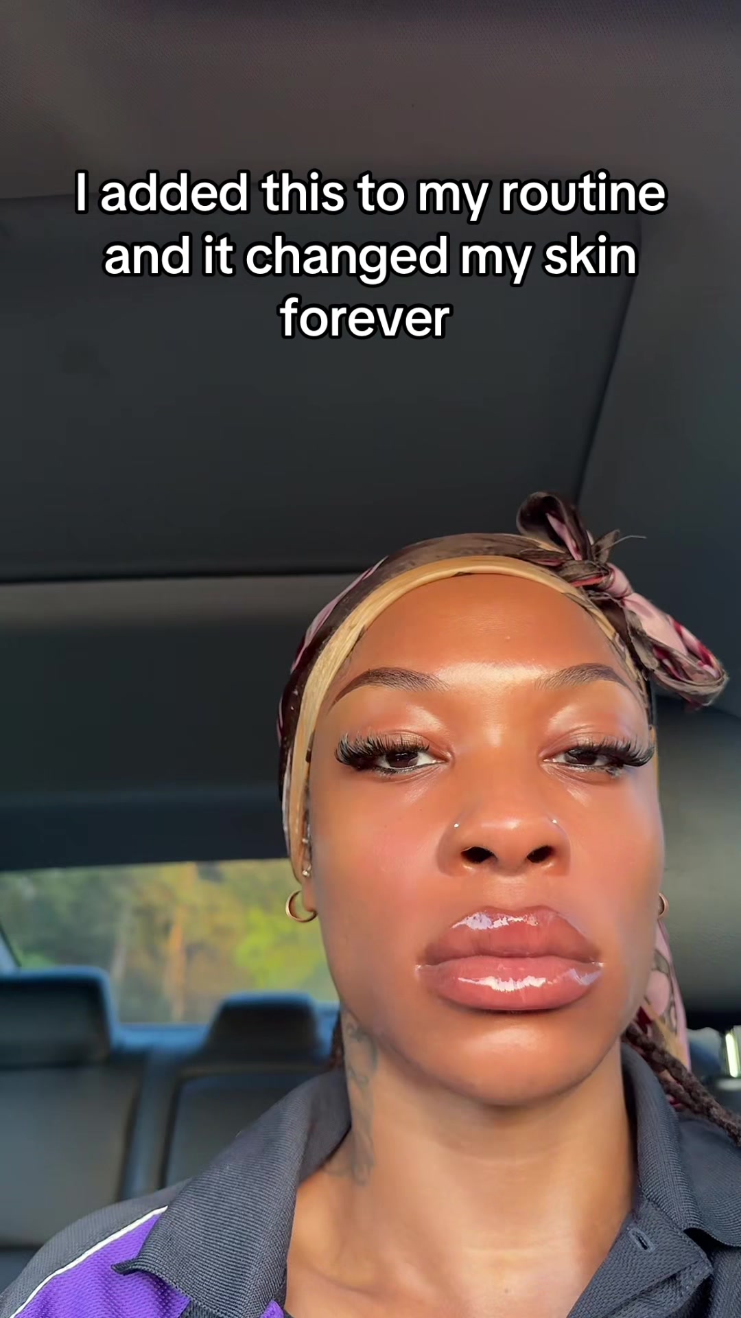 TikTok post by @dyme.body for Honey Glow. Caption reads: [...] an updated skin routine say yesss @Honey....