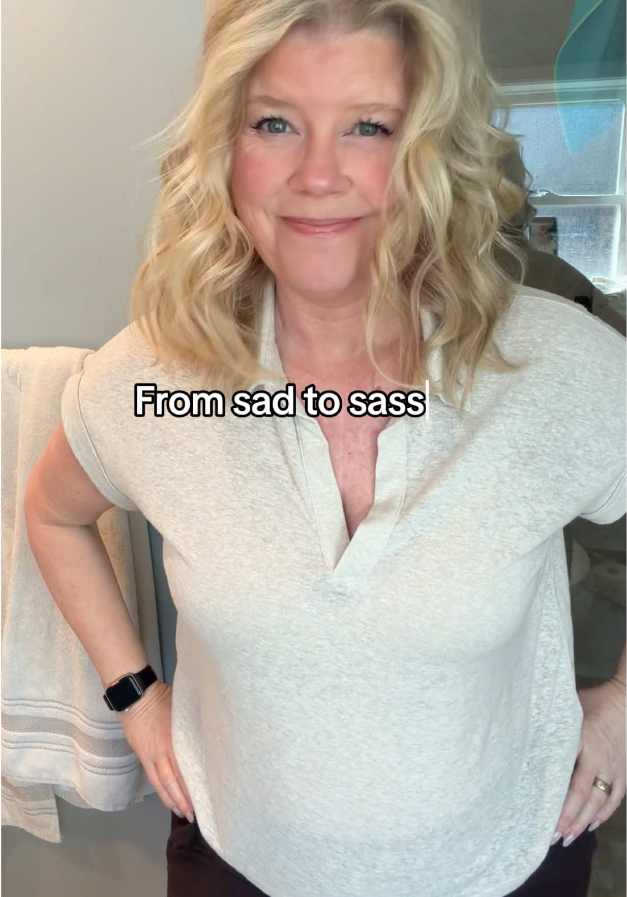 TikTok post by @workwifemom for Beachwaver. Caption reads: [...] beach waves, the best curling iron....