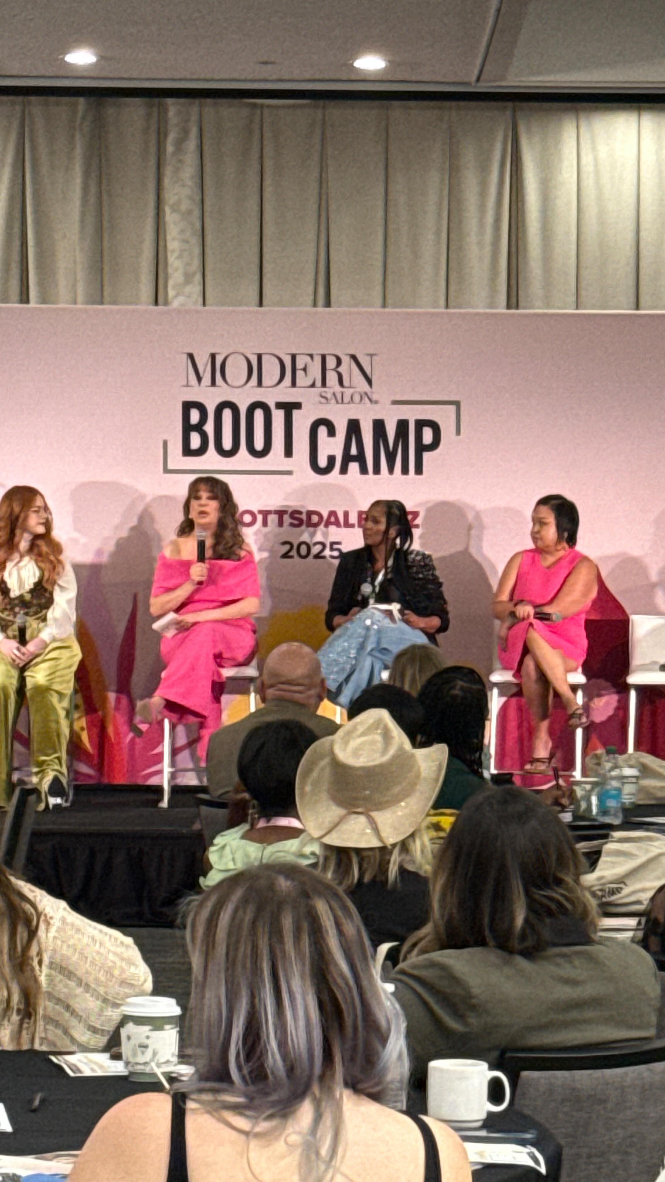 Instagram post by @mireya_villarreal_ for MODERN SALON. Caption reads: Just sat down at the airport, feeling fueled with....