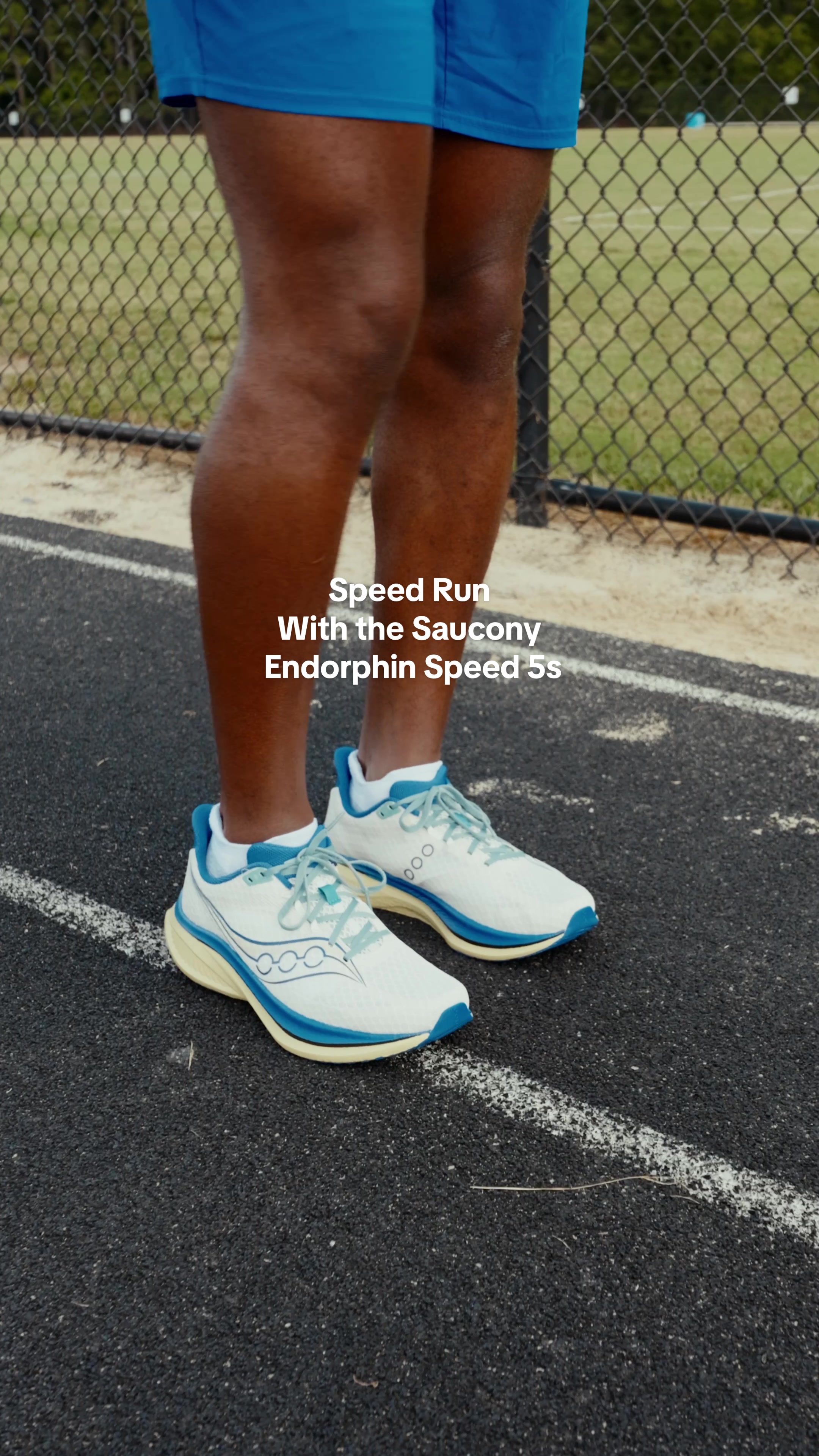 TikTok post by @lifewithnt3 for Saucony. Caption reads: #SauconyPartner The @Saucony Endorphin Speed 5s....