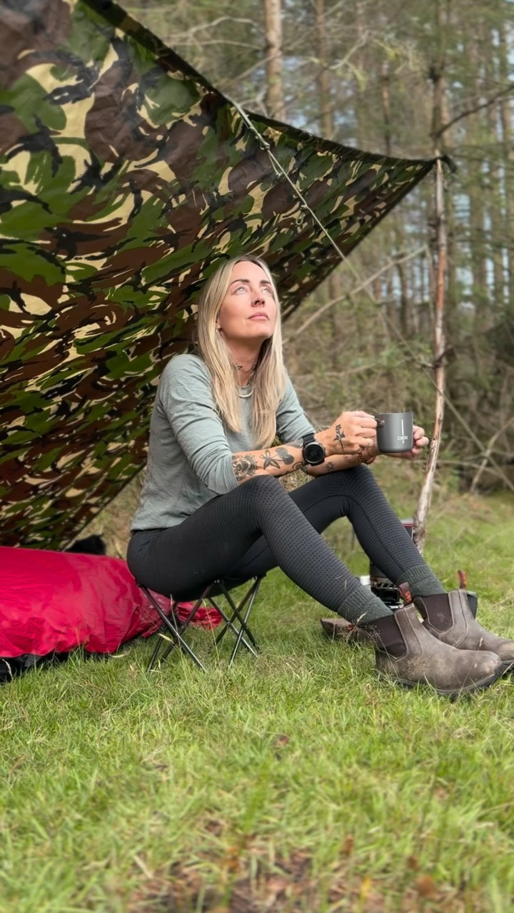 Instagram post by @victorias_world_adventures for GO Outdoors. Caption reads: The sounds of nature, hot food, a good brew and....