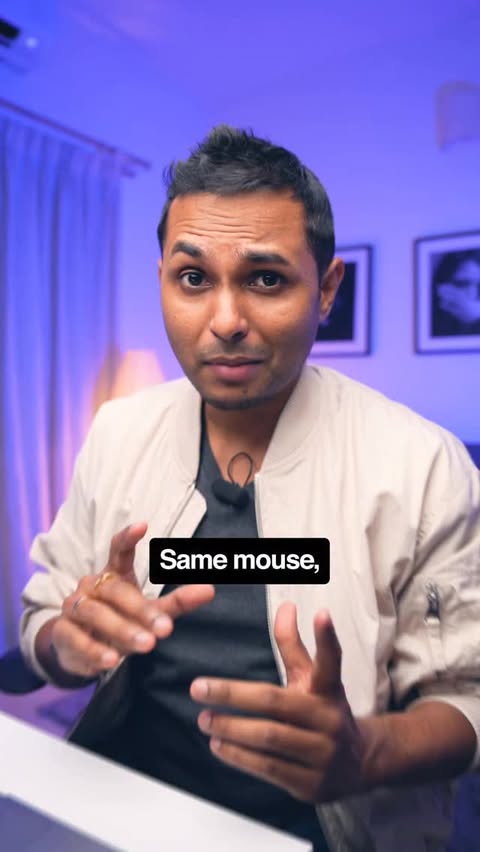 Instagram post by @saptarshiux for Logitech. Caption reads: I tried this mouse thinking it’s just another....