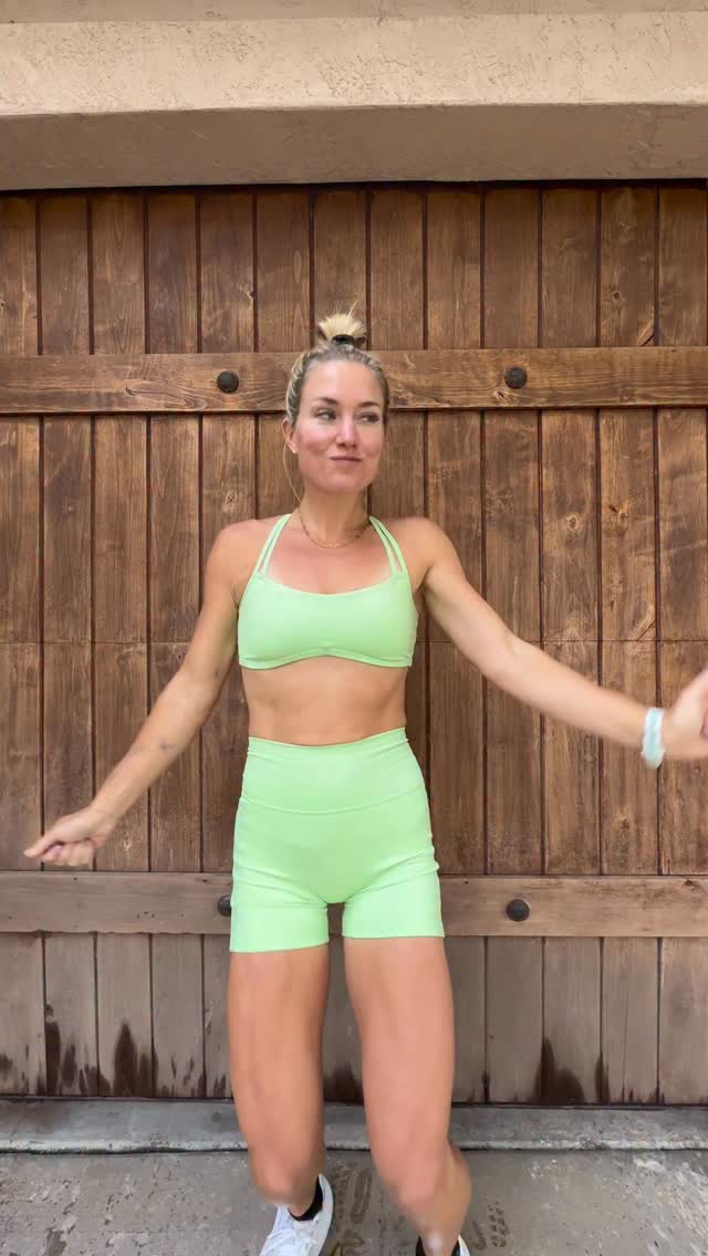 Instagram post by @thehybridtwinmama for LSKD. Caption reads: A week of @lskd.usa workout fits 🫶 their Black....