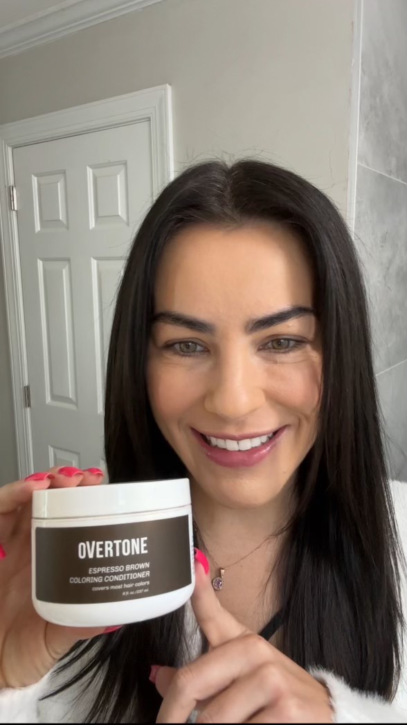 Instagram post by @vepyrod for OVERTONECOLOR. Caption reads: Ya’ll these color depositing conditioners from....