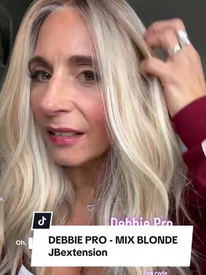TikTok post by @claireossie for JBSelect4U. Caption reads: This Wig is Debbie Pro in mix blonde from....