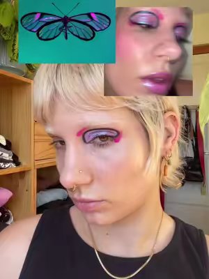 TikTok post by @ocean.error for Noiricorn. Caption reads: [...] day foundation* @BEAUTY BAY eye base....
